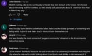 Fans in the YouTube comments section reacting to the YouTuber's take (Image via Destiny Clips/YouTube)